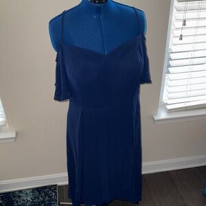 Off the Shoulder Navy Dress